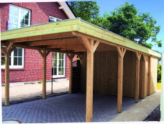 Einzelcarport 7007 Akzent mit Geräteraum